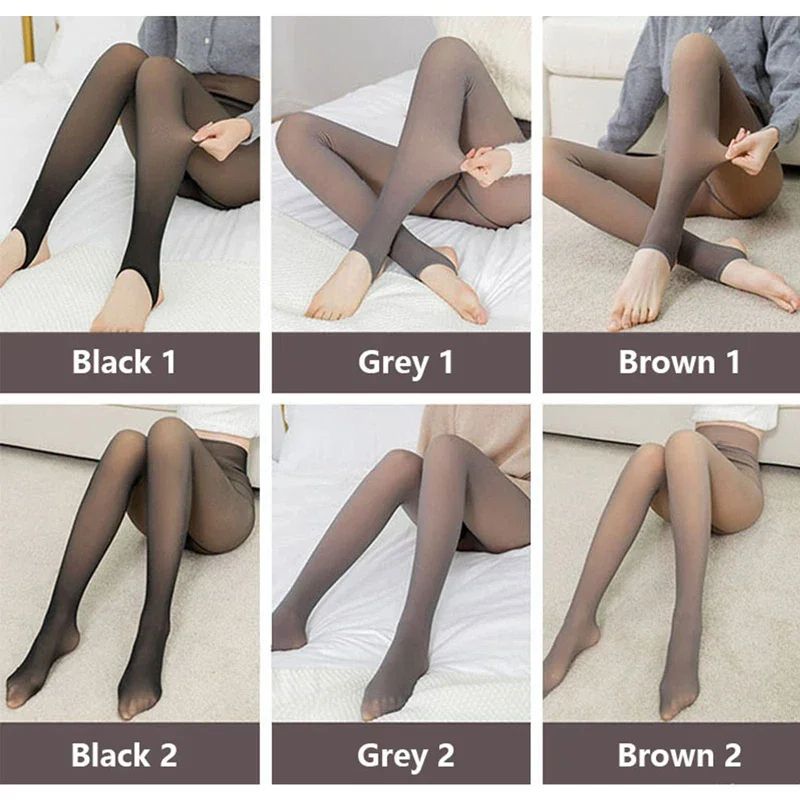Winter Fleece Lined Polar Stockings Skin Effect Warm Leggings 5