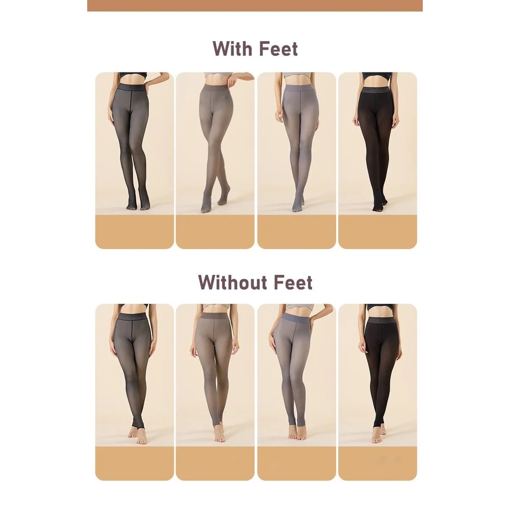 Thermal Translucent Winter Tights High Waist Warm Slim Leggings 7