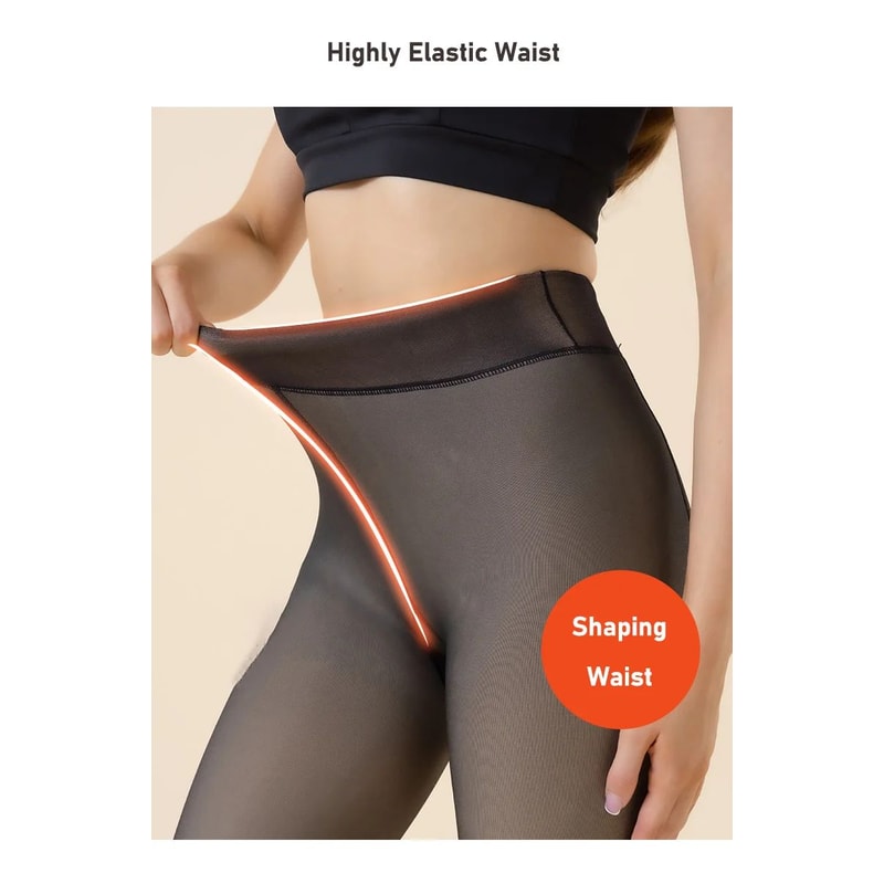 Thermal Translucent Winter Tights High Waist Warm Slim Leggings 8