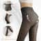 Heart Print Thermal Fleece Tights Skin Effect Winter Leggings 6