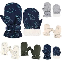 kids winter ski gloves cartoon warm waterproof outdoor mittens