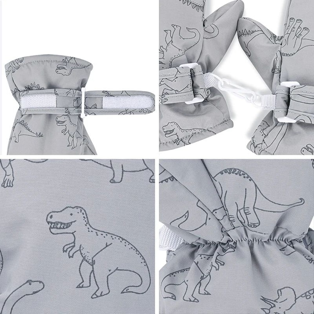 Kids Winter Ski Gloves Cartoon Warm Waterproof Outdoor Mittens 4