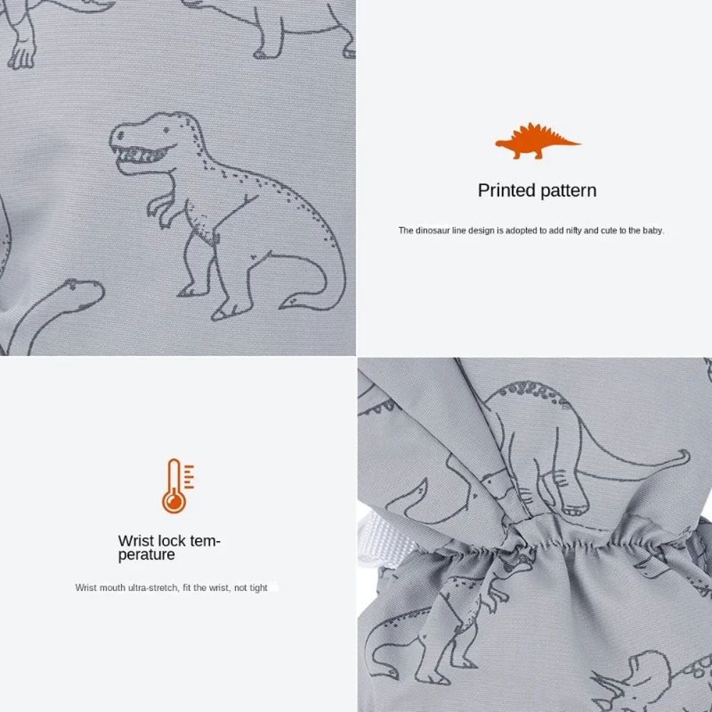 Kids Winter Ski Gloves Cartoon Warm Waterproof Outdoor Mittens 6