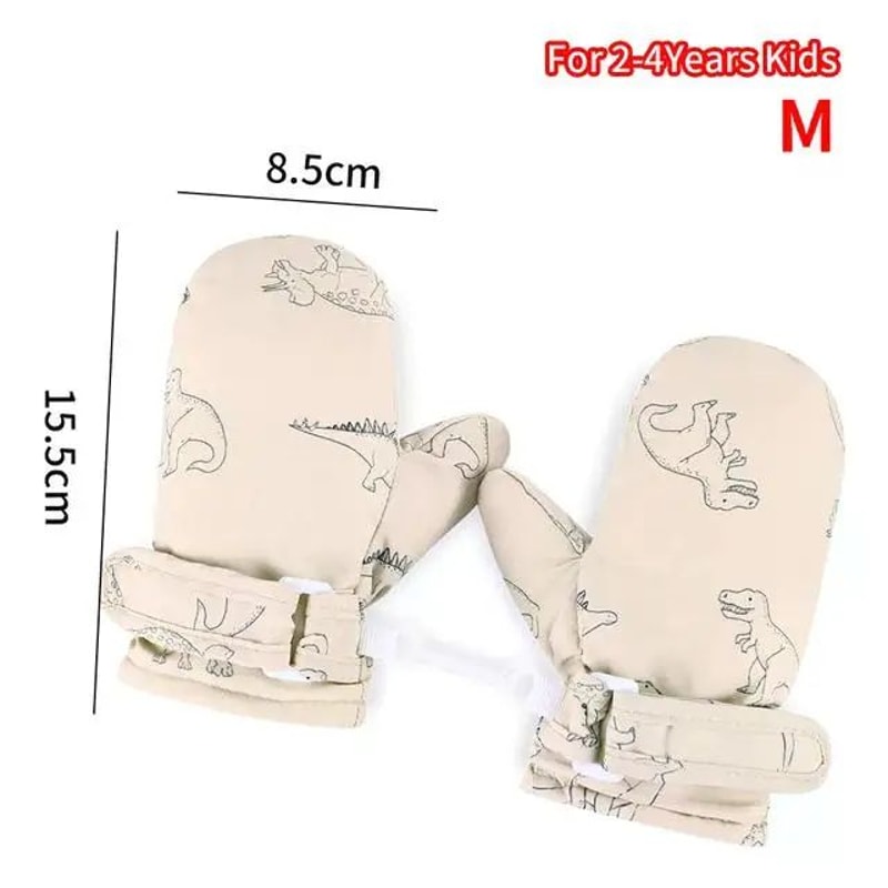 Kids Winter Ski Gloves Cartoon Warm Waterproof Outdoor Mittens 10