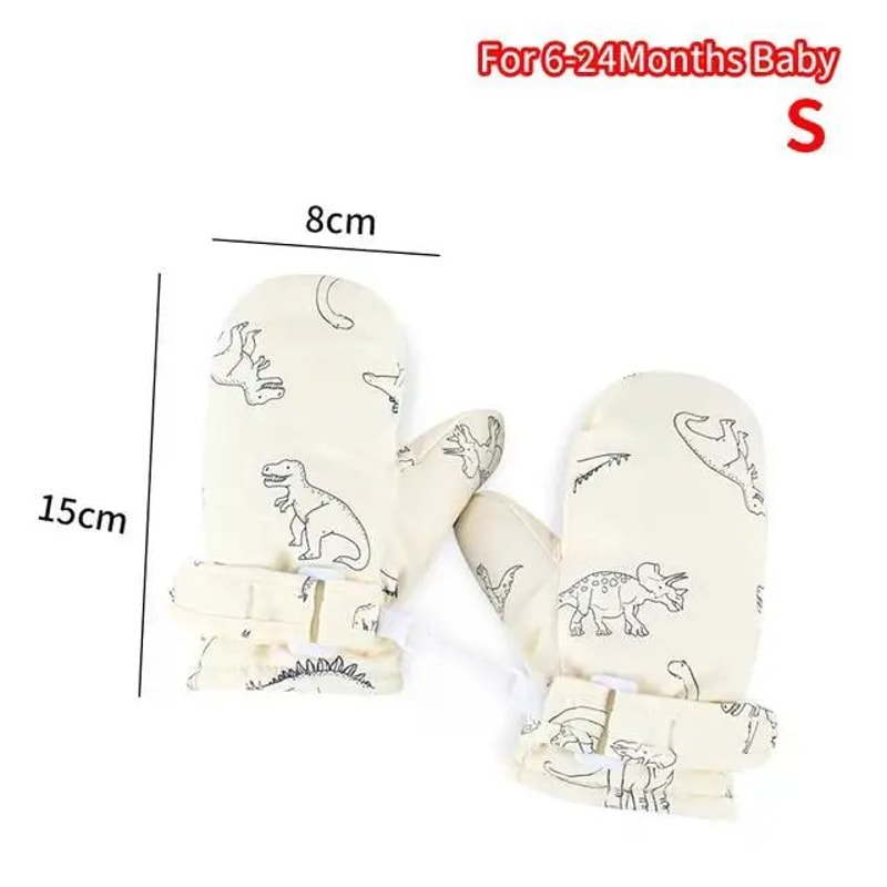 Kids Winter Ski Gloves Cartoon Warm Waterproof Outdoor Mittens 12