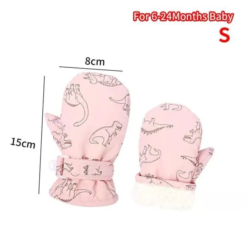 Kids Winter Ski Gloves Cartoon Warm Waterproof Outdoor Mittens 13