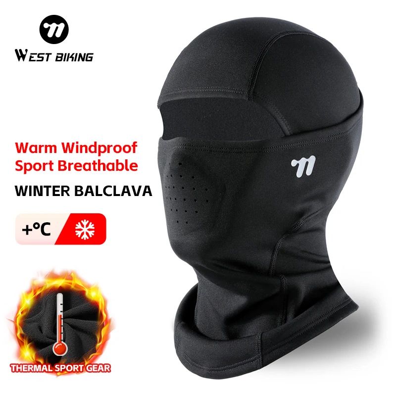 WEST BIKING Winter Fleece Balaclava Windproof Thermal Face Mask 0