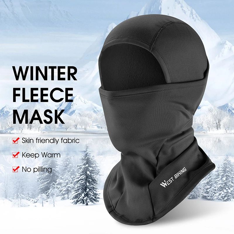 WEST BIKING Winter Fleece Balaclava Windproof Thermal Face Mask 5