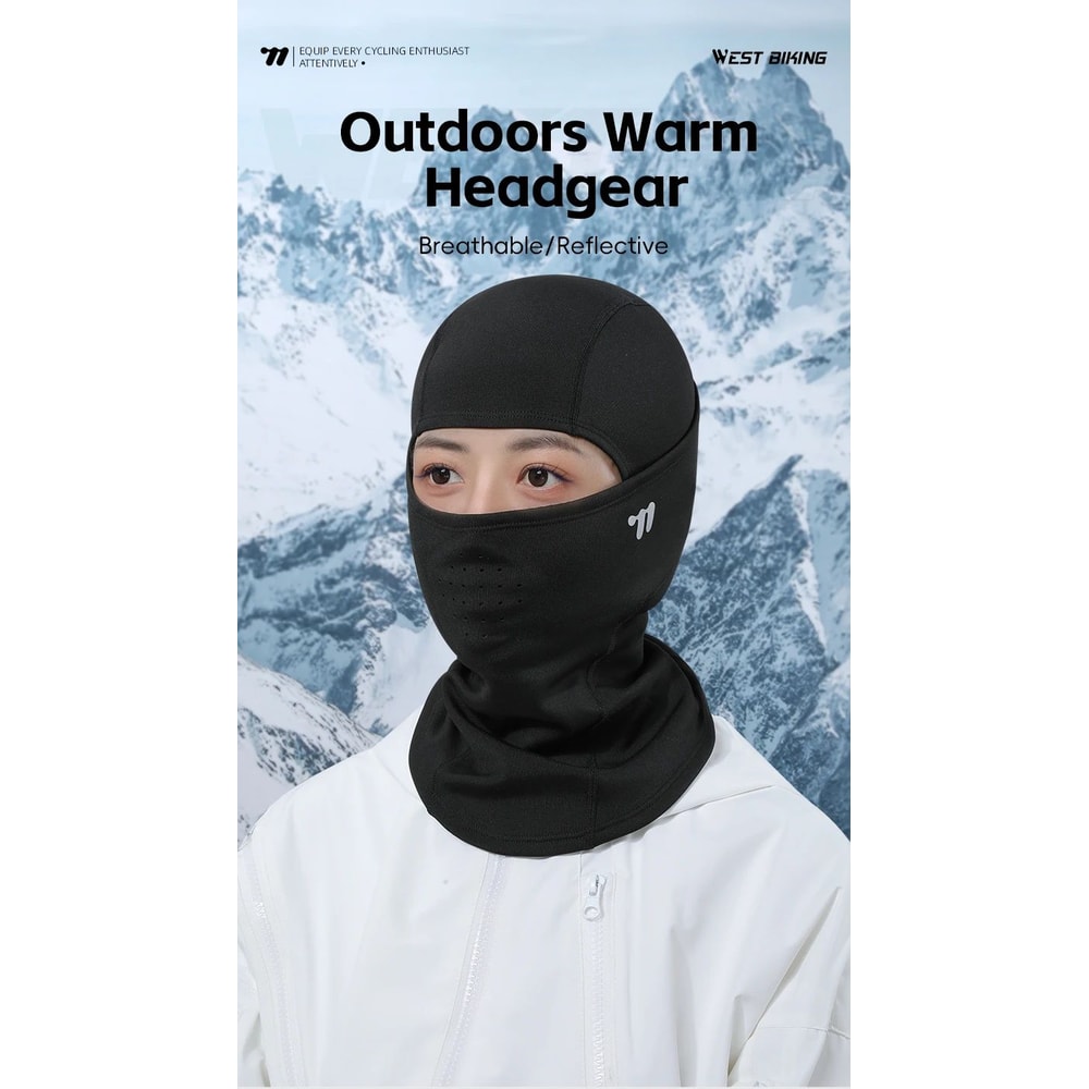 WEST BIKING Winter Fleece Balaclava Windproof Thermal Face Mask 6