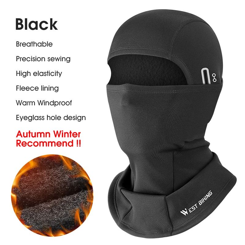 WEST BIKING Winter Fleece Balaclava Windproof Thermal Face Mask 17