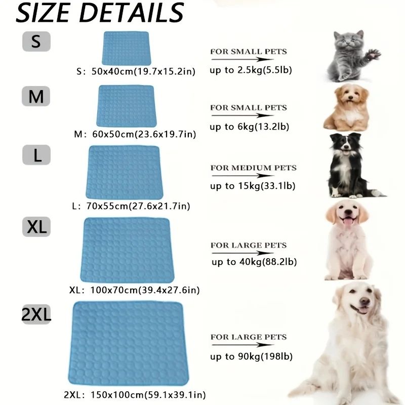 Pet Cooling Mat Summer Cold Bed For Dogs And Cats Extra Large 1