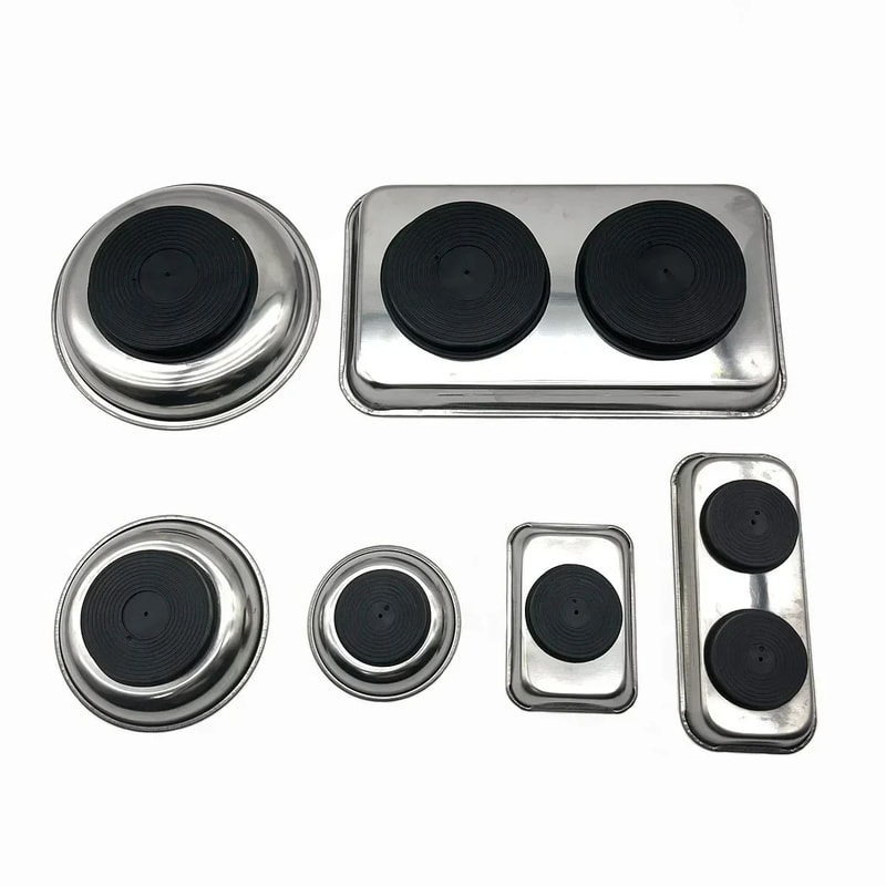 Magnetic Stainless Steel Parts Bowl Round Or Square Tool Tray 14
