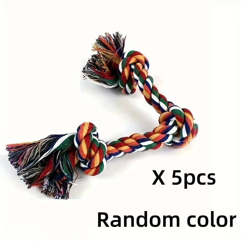 Dog Rope Chew Toy Set Durable Cotton Knot Toys For Puppies 7