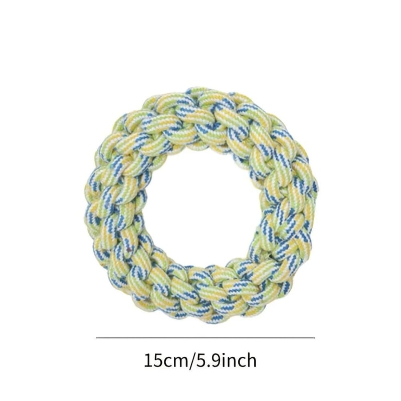 591inches Random Color Dog Rope Chew Toy Set Durable Cotton Knot Toys For Puppies 5