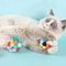 Cat Plush Ball Toy Set Interactive Wool Bell Balls For Play 3