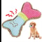 Squeaky Plush Bone Dog Chew Toy Dental Play Toy 0