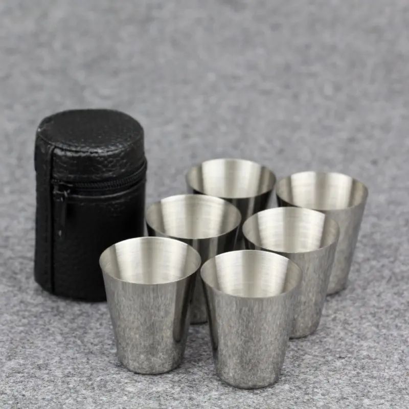 Portable Stainless Steel Mini Cup Set With Case For Travel 10