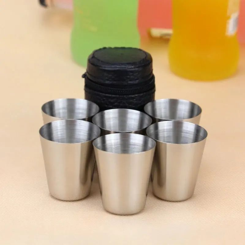 Portable Stainless Steel Mini Cup Set With Case For Travel 11