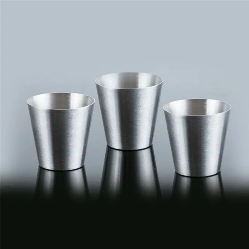 Portable Stainless Steel Mini Cup Set With Case For Travel 14