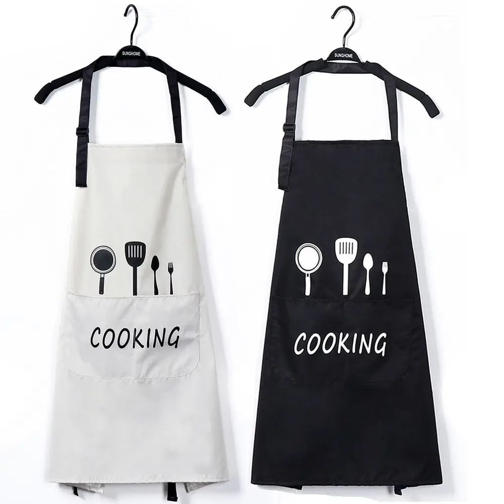 Unisex Cotton Denim Kitchen Apron Chef Cooking Uniform 4