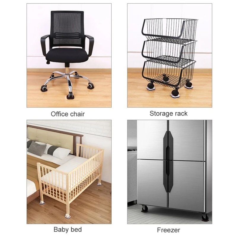 Chair Wheel Stopper Caster Cups Floor Protector Anti Slip Pads 5