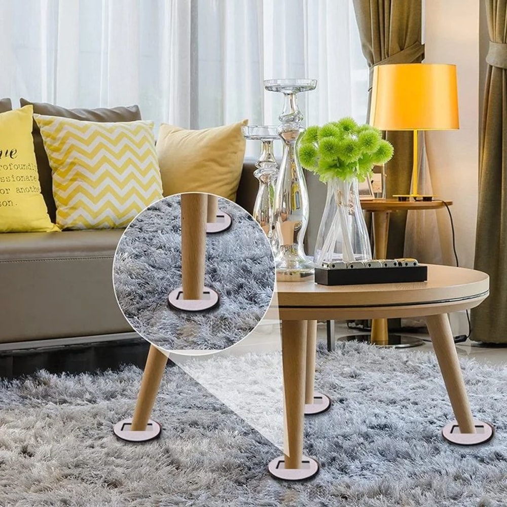 Chair Wheel Stopper Caster Cups Floor Protector Anti Slip Pads 6