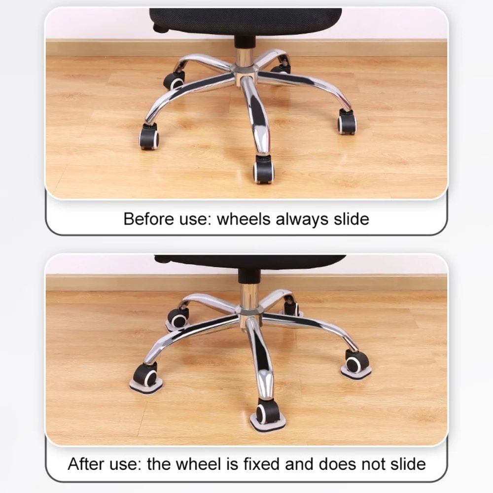 Chair Wheel Stopper Caster Cups Floor Protector Anti Slip Pads 10