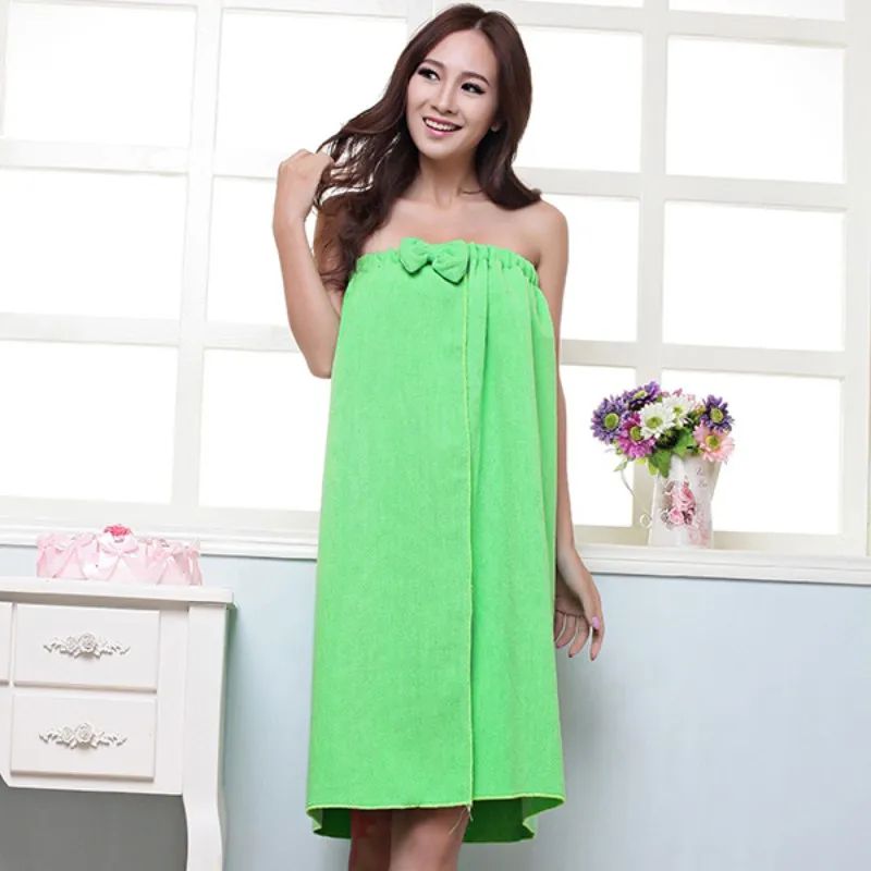 Women Microfiber Bath Towel Robe Super Absorbent Spa Wrap 2