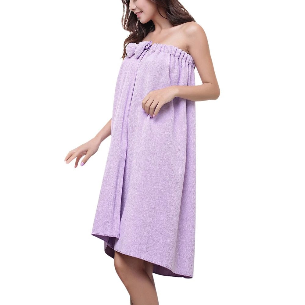 Women Microfiber Bath Towel Robe Super Absorbent Spa Wrap 5