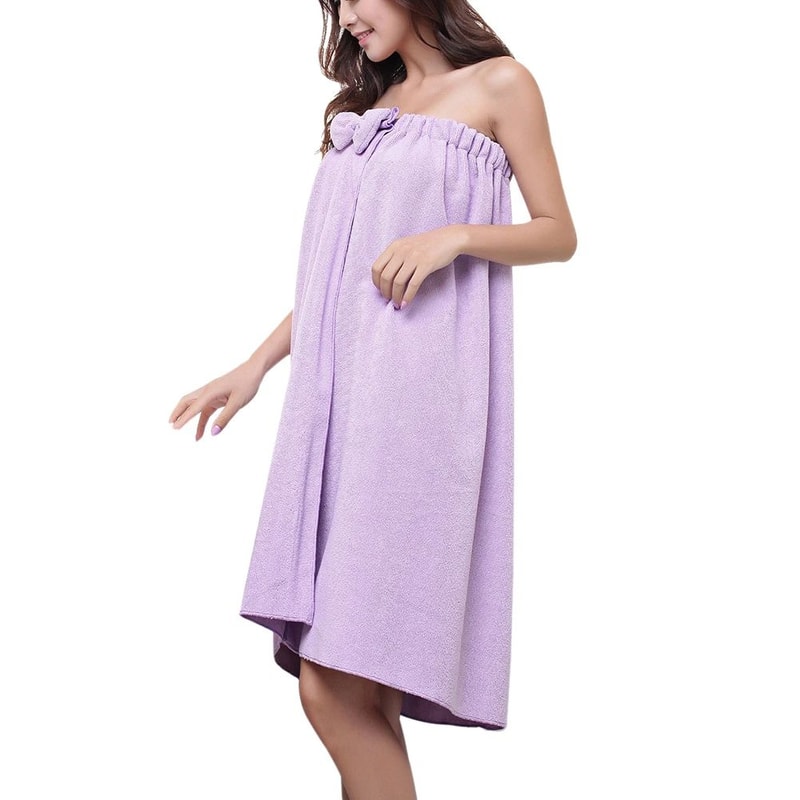 Women Microfiber Bath Towel Robe Super Absorbent Spa Wrap 5