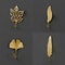 Gold Leaf Metal Wall Hooks Decorative Towel And Clothes Hanger 4