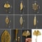 Gold Leaf Metal Wall Hooks Decorative Towel And Clothes Hanger 6