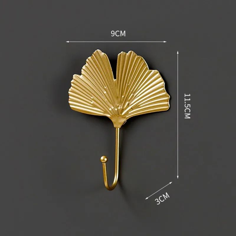 Gold Leaf Metal Wall Hooks Decorative Towel And Clothes Hanger 7