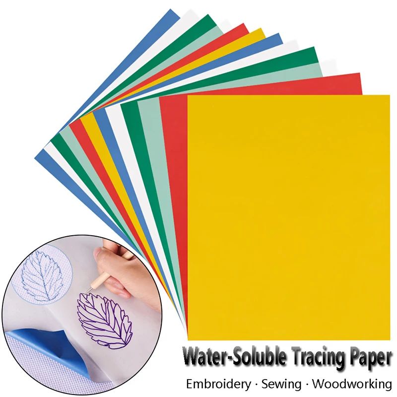 Embroidery Transfer Paper Set With Stylus Water Soluble Tracing Sheets 0