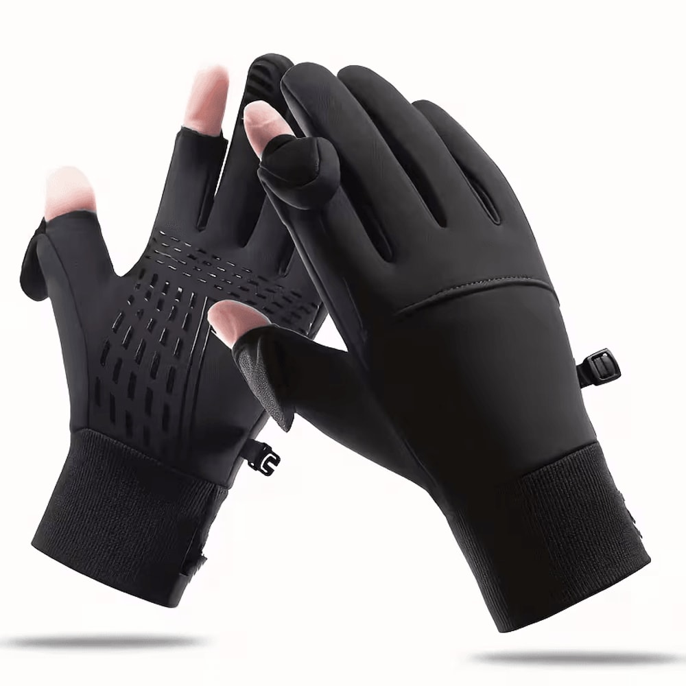 Touchscreen gloves with finger flap