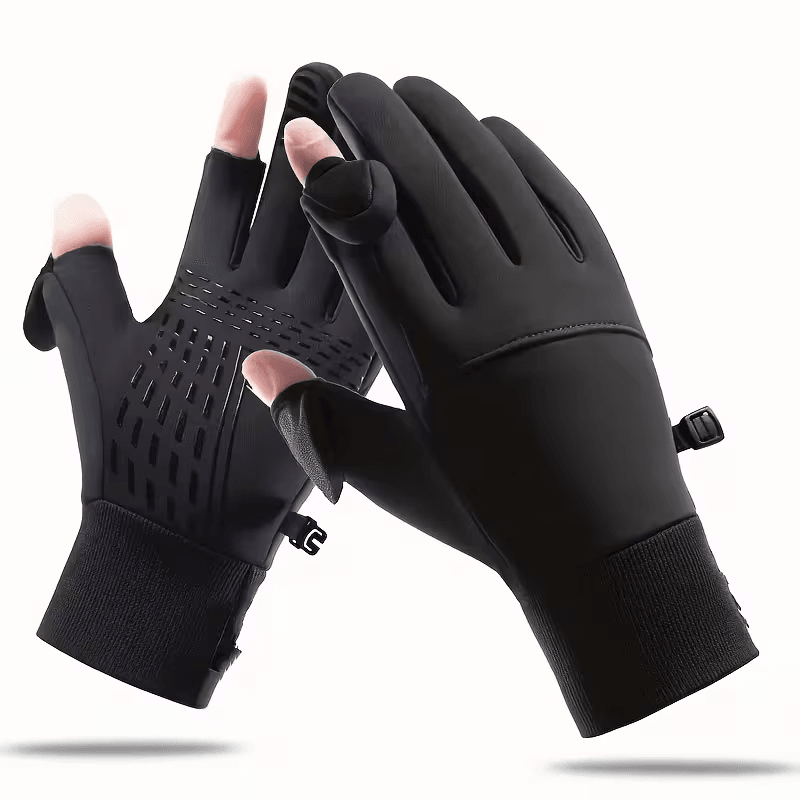 Touchscreen gloves with finger flap