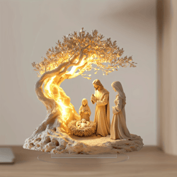 jesus and the tree of life acrylic ornament, faith keepsake for newborns & children