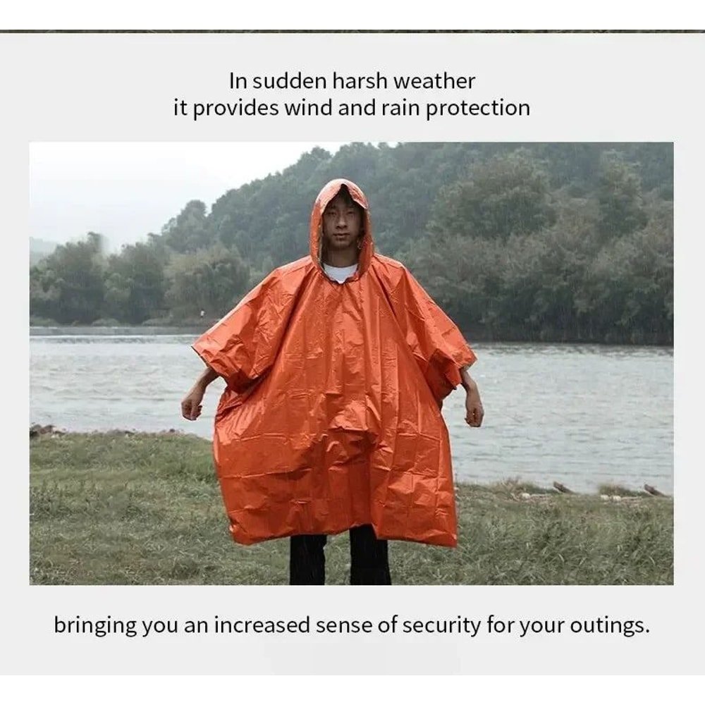 Emergency Waterproof Rain Poncho 5