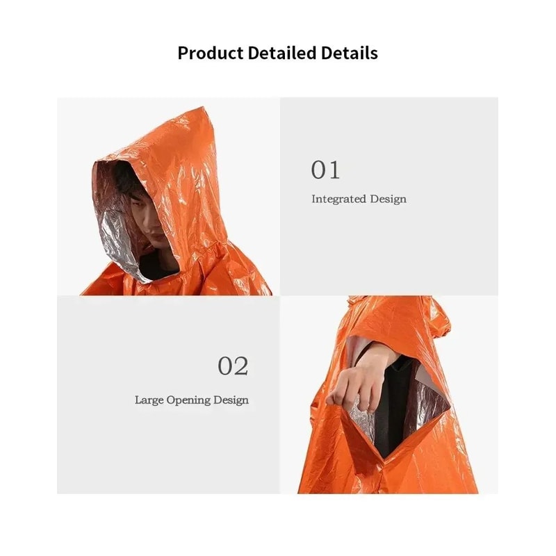 Emergency Waterproof Rain Poncho 10