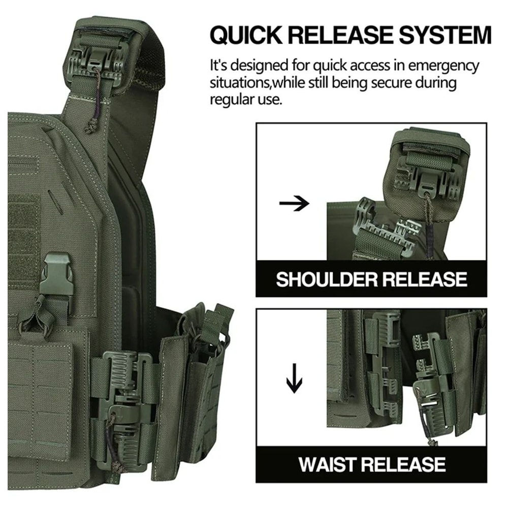 Ranger Green Tactical Plate Carrier Vest 3