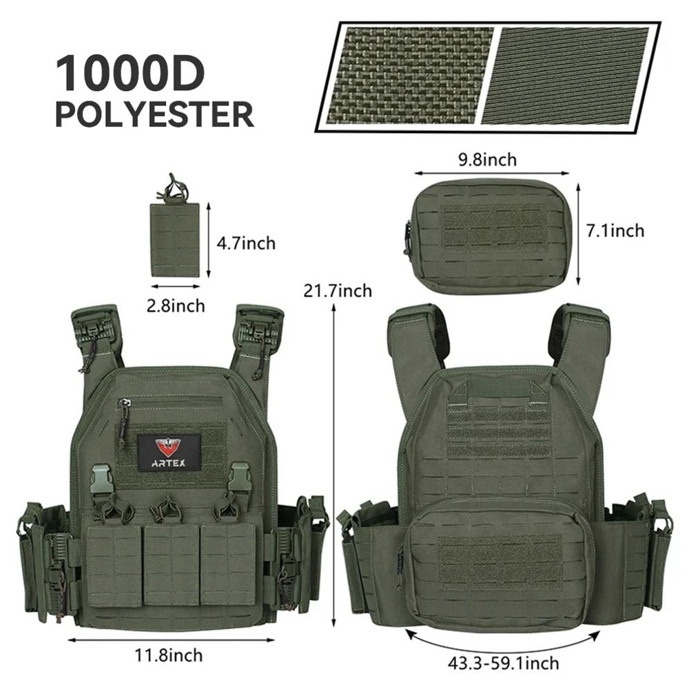 Ranger Green Tactical Plate Carrier Vest 4