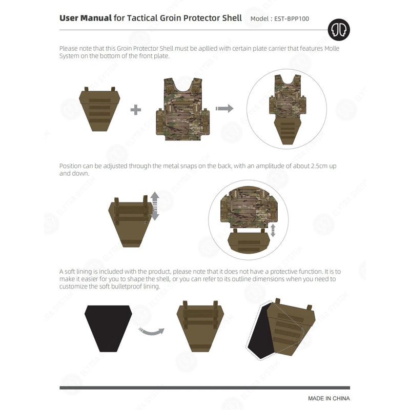 Tactical MOLLE Groin Protection Panel 6