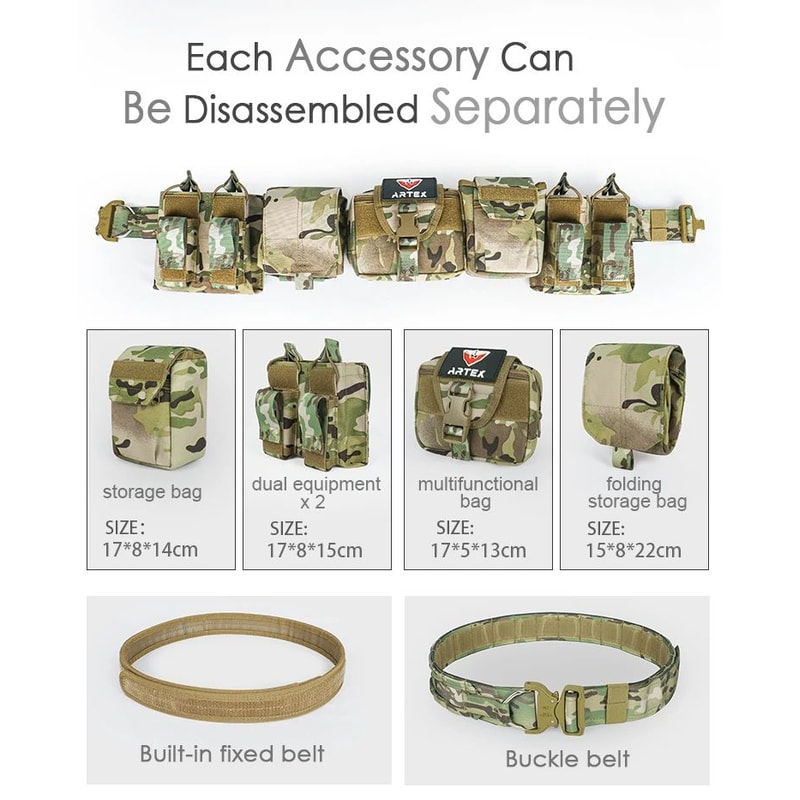 Outdoor Tactical Battle Duty Belt Set 6