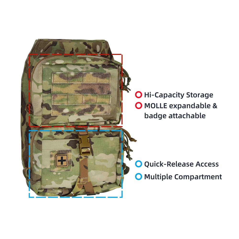 Tactical Plate Carrier Backboard Pouch 4