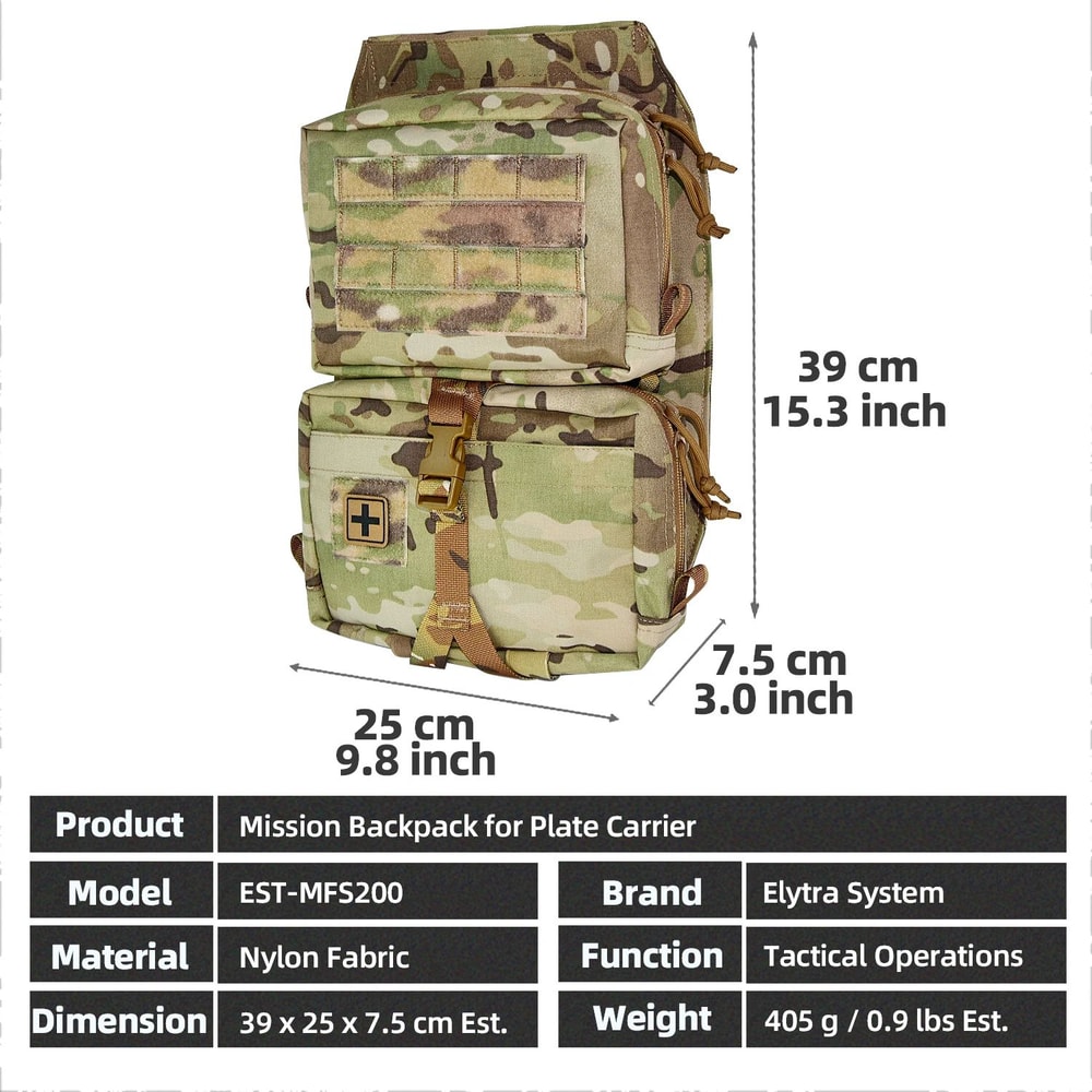 Tactical Plate Carrier Backboard Pouch 5