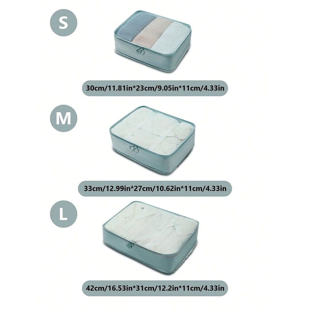 3 Piece Travel Clothing Storage Bag Set 1