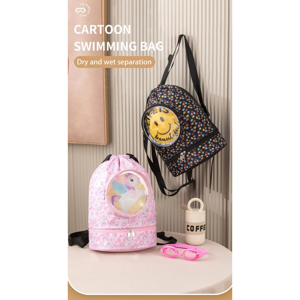 Cartoon Dry Wet Swimming Backpack 6