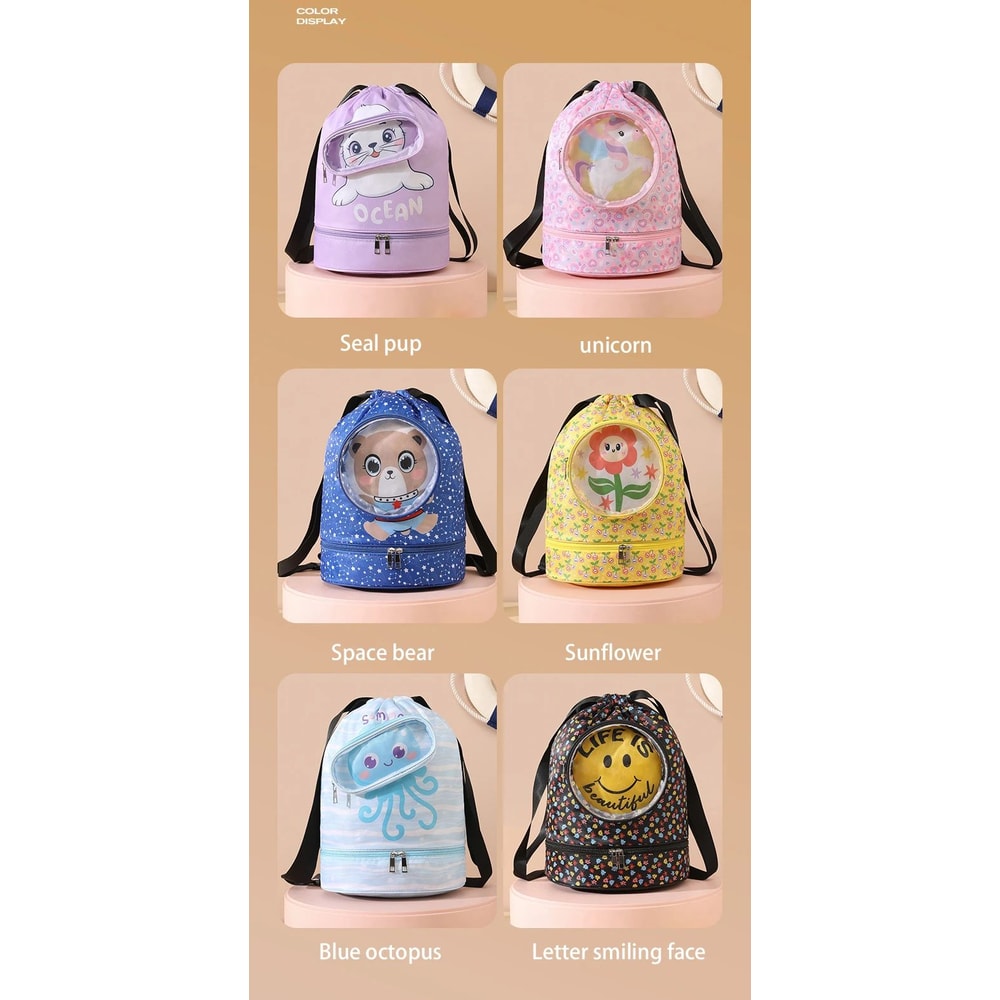 Cartoon Dry Wet Swimming Backpack 7