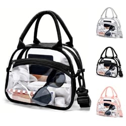 transparent lunch bag with shoulder strap