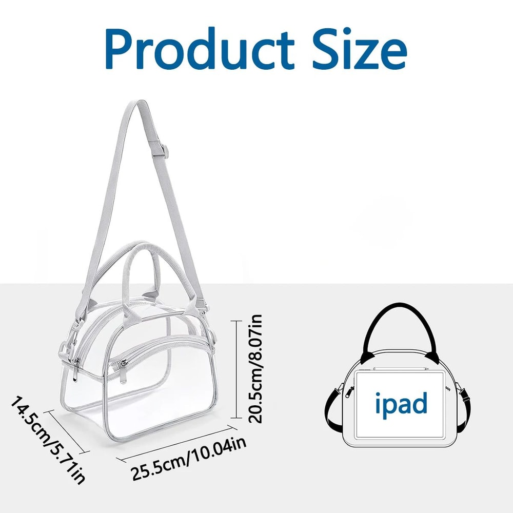Transparent Lunch Bag With Shoulder Strap 1